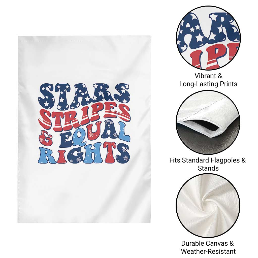 Stars Stripes And Equal Rights Garden Flag Groovy Retro 4th Of July TS10 Print Your Wear