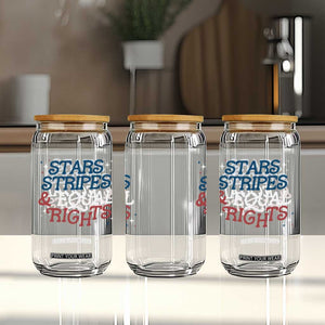 Stars Stripes And Equal Rights Glass Can 4th Of July Liberal American TS11 Print Your Wear