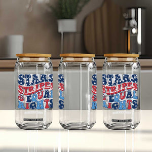 Stars Stripes And Equal Rights Glass Can Groovy Retro 4th Of July TS10 Print Your Wear