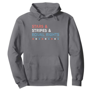 Stars Stripes And Equal Rights Hoodie 4th Of July Women's Rights TS11 Charcoal Print Your Wear