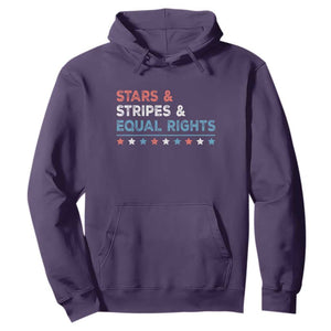 Stars Stripes And Equal Rights Hoodie 4th Of July Women's Rights TS11 Purple Print Your Wear