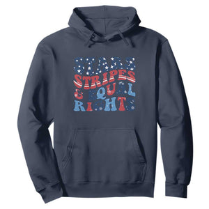 Stars Stripes And Equal Rights Hoodie Groovy Retro 4th Of July TS10 Navy Print Your Wear