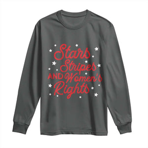 Stars Stripes And Equal Rights Long Sleeve Shirt 4th Of July Patriotic TS10 Dark Heather Print Your Wear