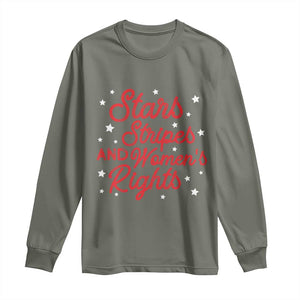 Stars Stripes And Equal Rights Long Sleeve Shirt 4th Of July Patriotic TS10 Military Green Print Your Wear