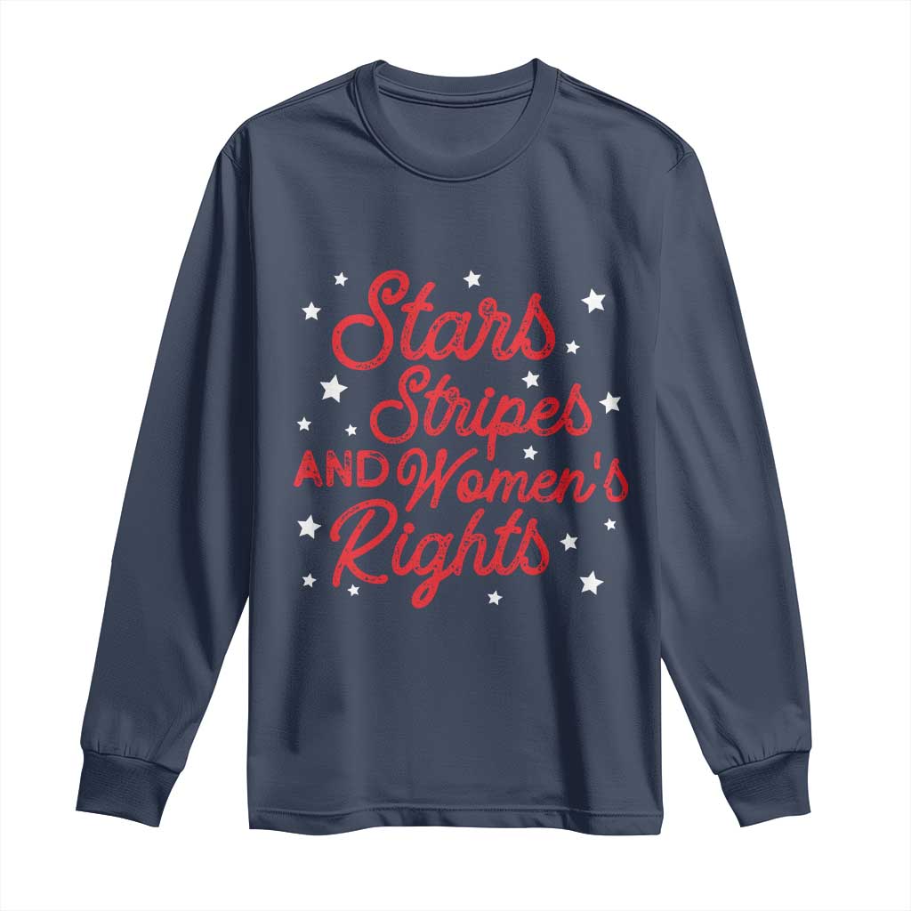 Stars Stripes And Equal Rights Long Sleeve Shirt 4th Of July Patriotic TS10 Navy Print Your Wear