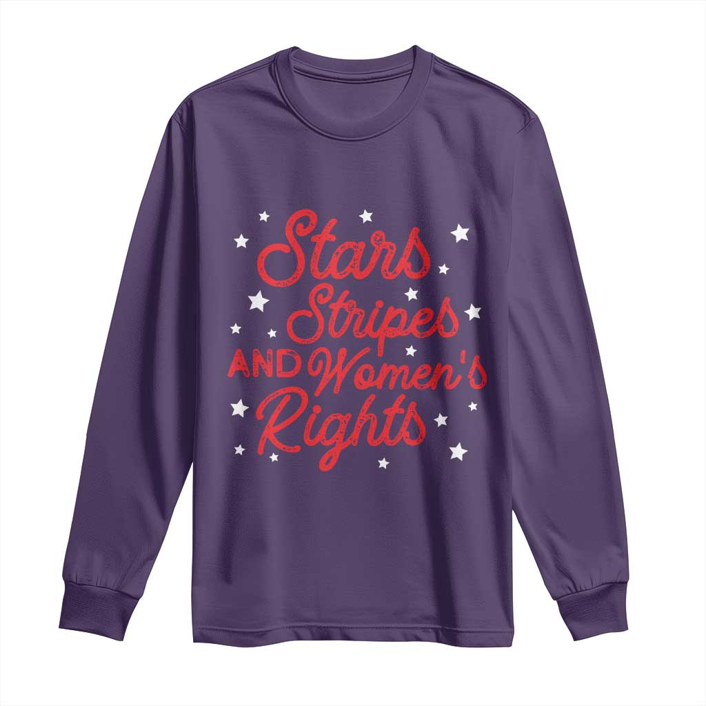 Stars Stripes And Equal Rights Long Sleeve Shirt 4th Of July Patriotic TS10 Purple Print Your Wear