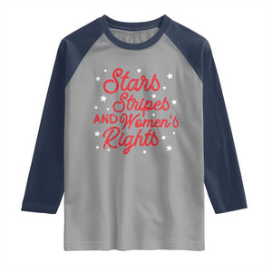 Stars Stripes And Equal Rights Raglan Shirt 4th Of July Patriotic TS10 Sport Gray Navy Print Your Wear