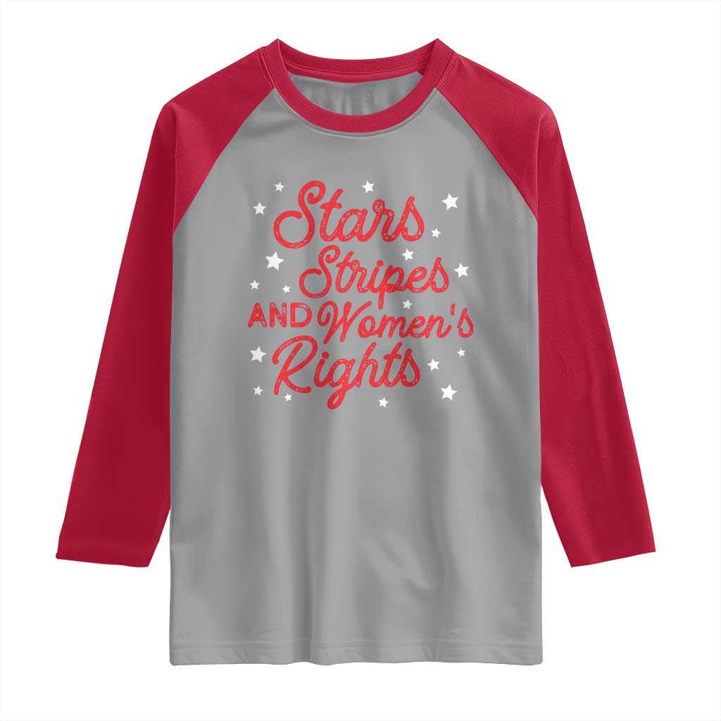 Stars Stripes And Equal Rights Raglan Shirt 4th Of July Patriotic TS10 Sport Gray Red Print Your Wear
