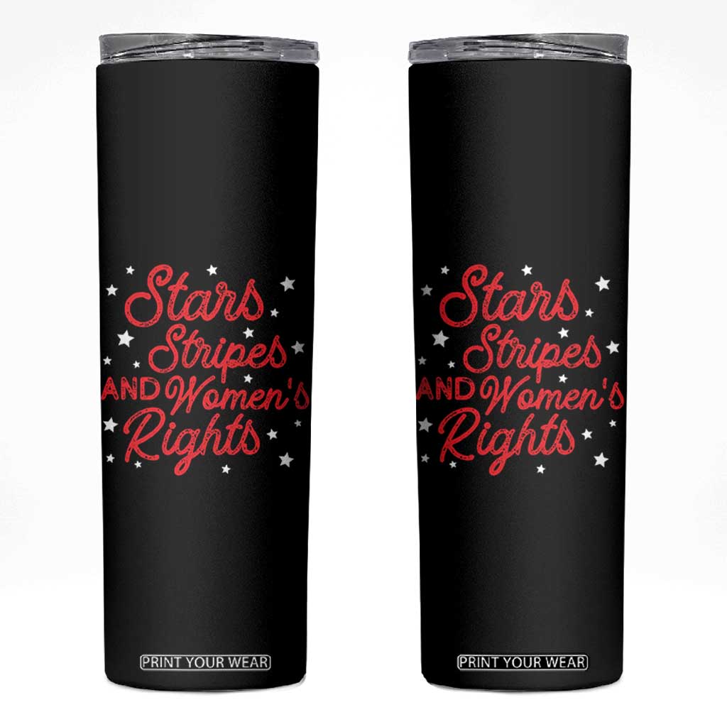 Stars Stripes And Equal Rights Skinny Tumbler 4th Of July Patriotic TS10 Black Print Your Wear
