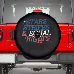 Stars Stripes And Equal Rights Spare Tire Cover 4th Of July Liberal American TS11 Black Print Your Wear