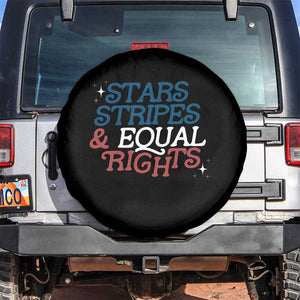 Stars Stripes And Equal Rights Spare Tire Cover 4th Of July Liberal American TS11 No hole Black Print Your Wear