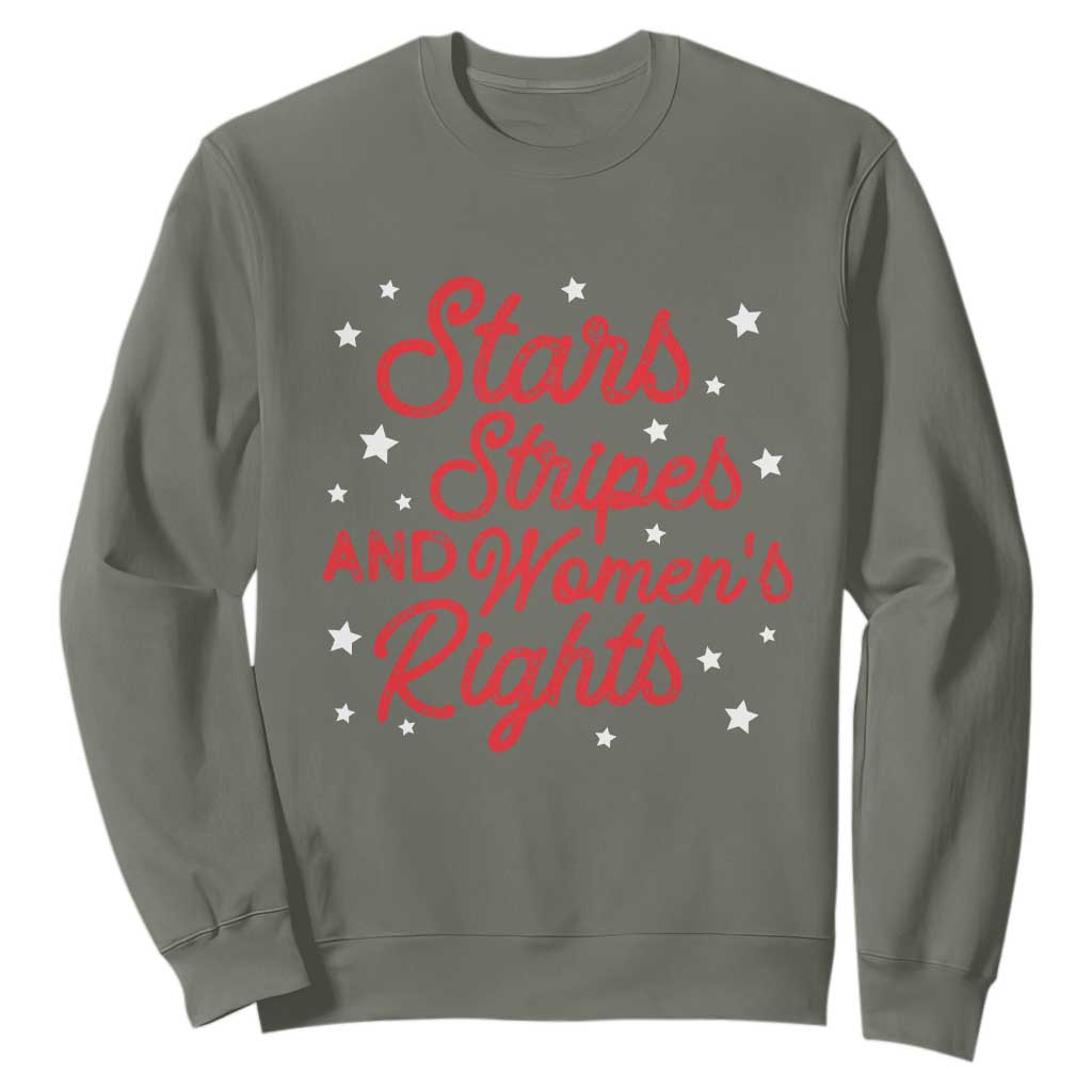 Stars Stripes And Equal Rights Sweatshirt 4th Of July Patriotic TS10 Military Green Print Your Wear