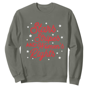 Stars Stripes And Equal Rights Sweatshirt 4th Of July Patriotic TS10 Military Green Print Your Wear