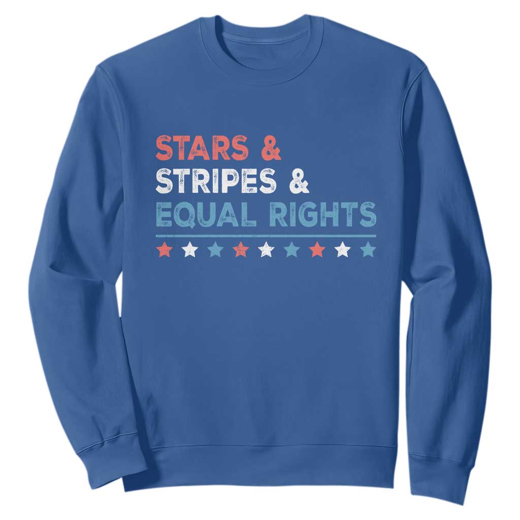 Stars Stripes And Equal Rights Sweatshirt 4th Of July Women's Rights TS11 Royal Blue Print Your Wear