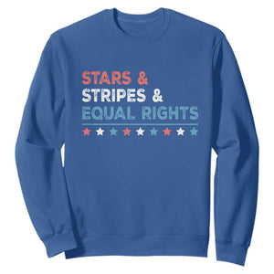 Stars Stripes And Equal Rights Sweatshirt 4th Of July Women's Rights TS11 Royal Blue Print Your Wear