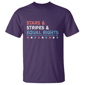 Stars Stripes And Equal Rights T Shirt 4th Of July Women's Rights TS11 Purple Print Your Wear