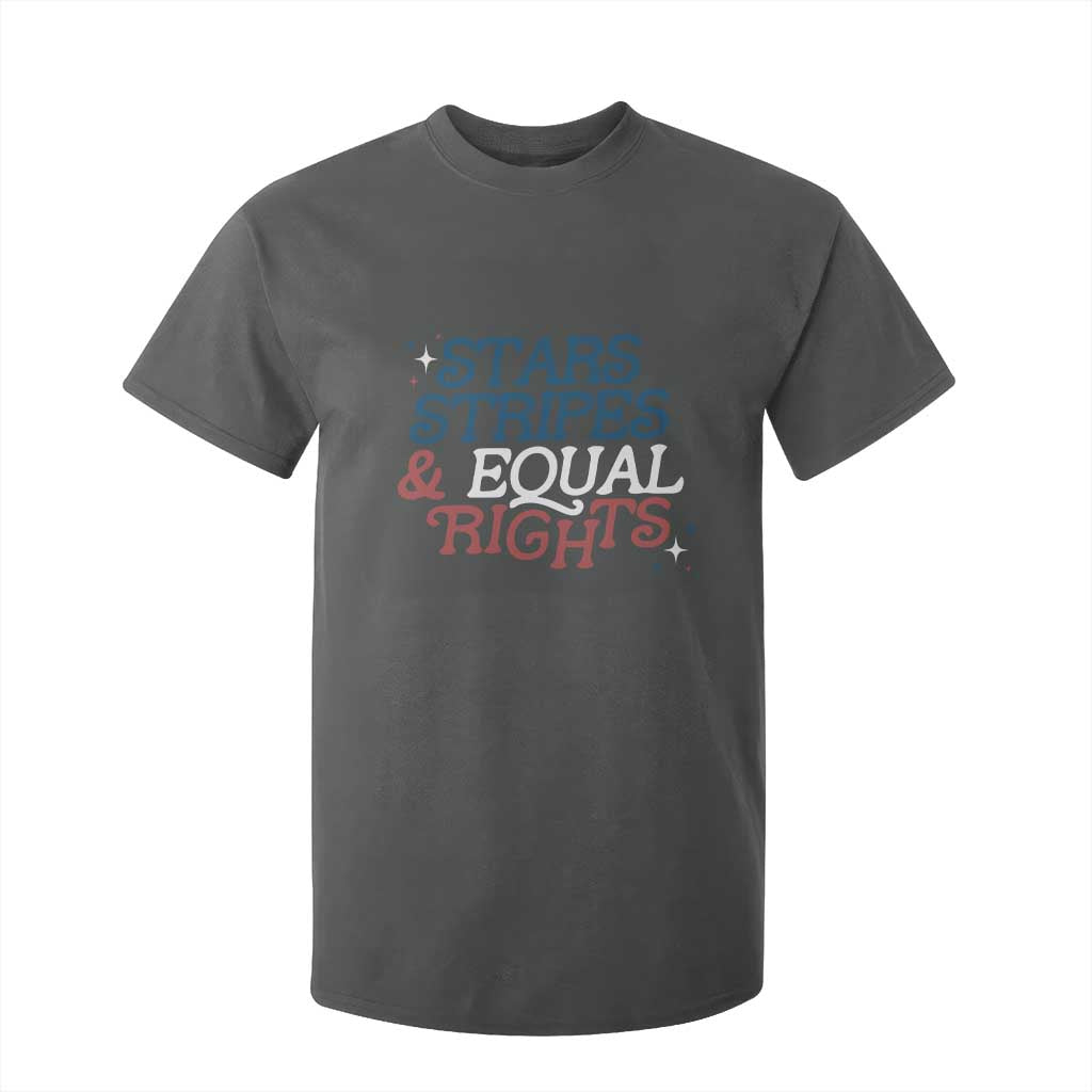 Stars Stripes And Equal Rights T Shirt For Kid 4th Of July Liberal American TS11 Dark Heather Print Your Wear