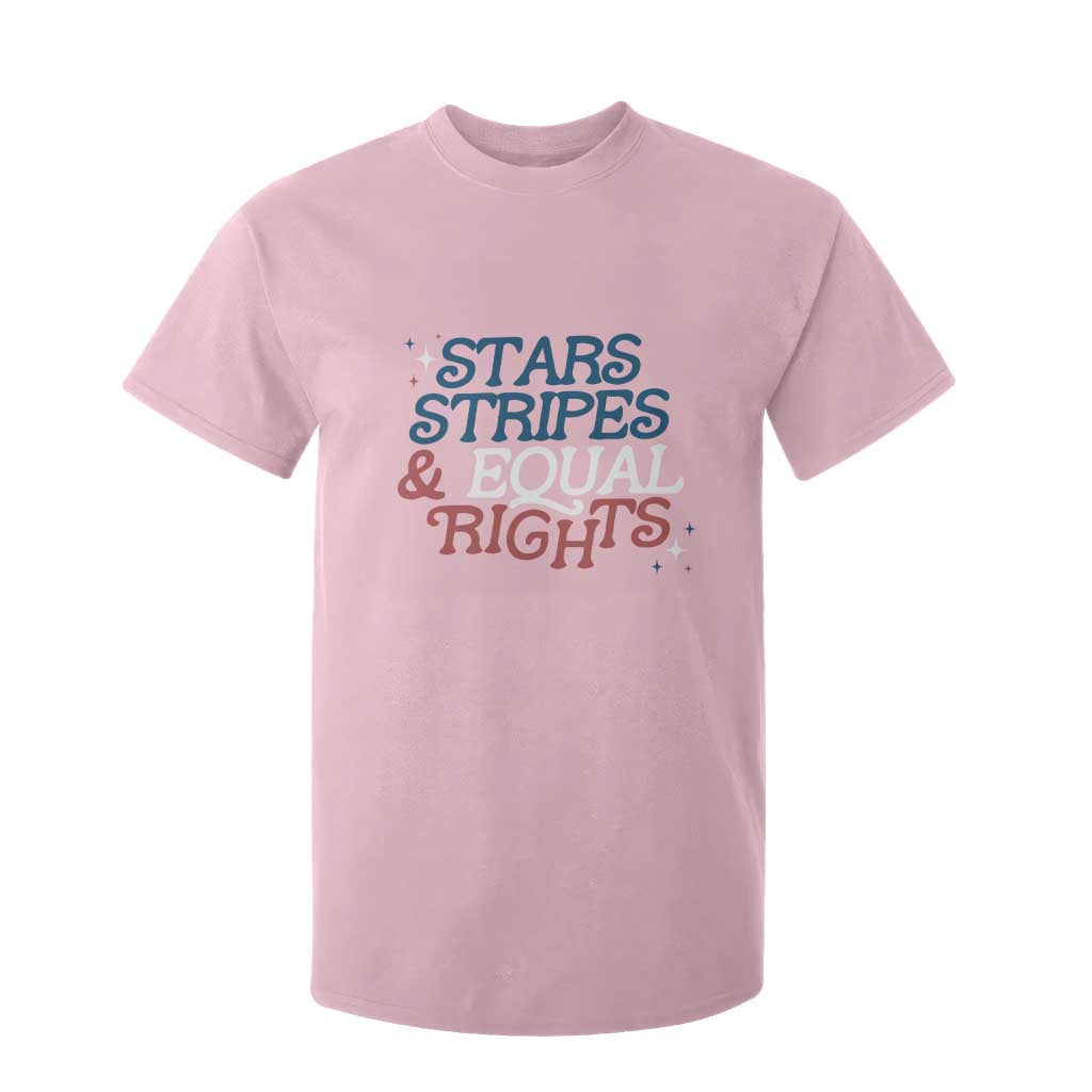 Stars Stripes And Equal Rights T Shirt For Kid 4th Of July Liberal American TS11 Light Pink Print Your Wear