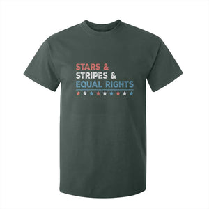Stars Stripes And Equal Rights T Shirt For Kid 4th Of July Women's Rights TS11 Dark Forest Green Print Your Wear