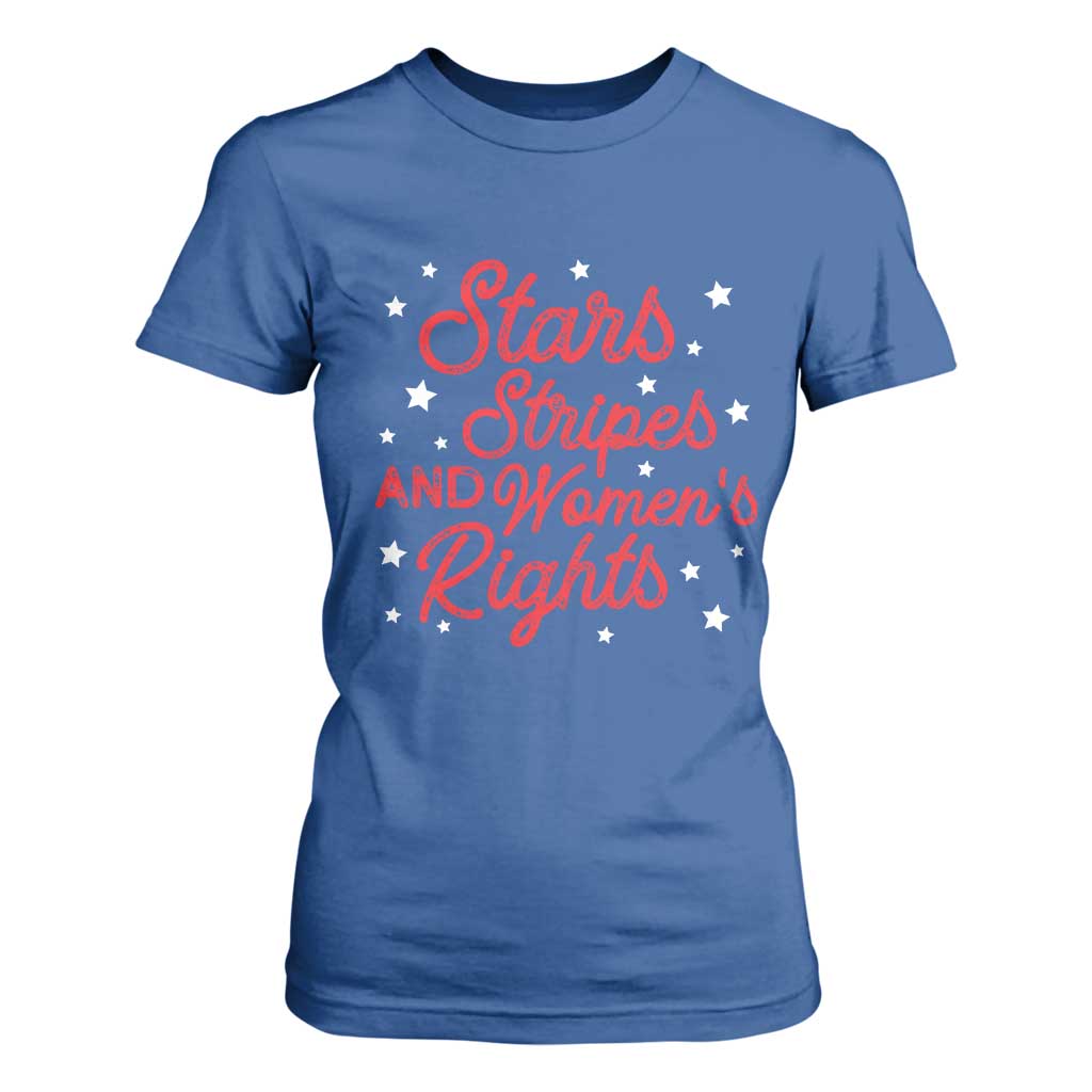 Stars Stripes And Equal Rights T Shirt For Women 4th Of July Patriotic TS10 Royal Blue Print Your Wear