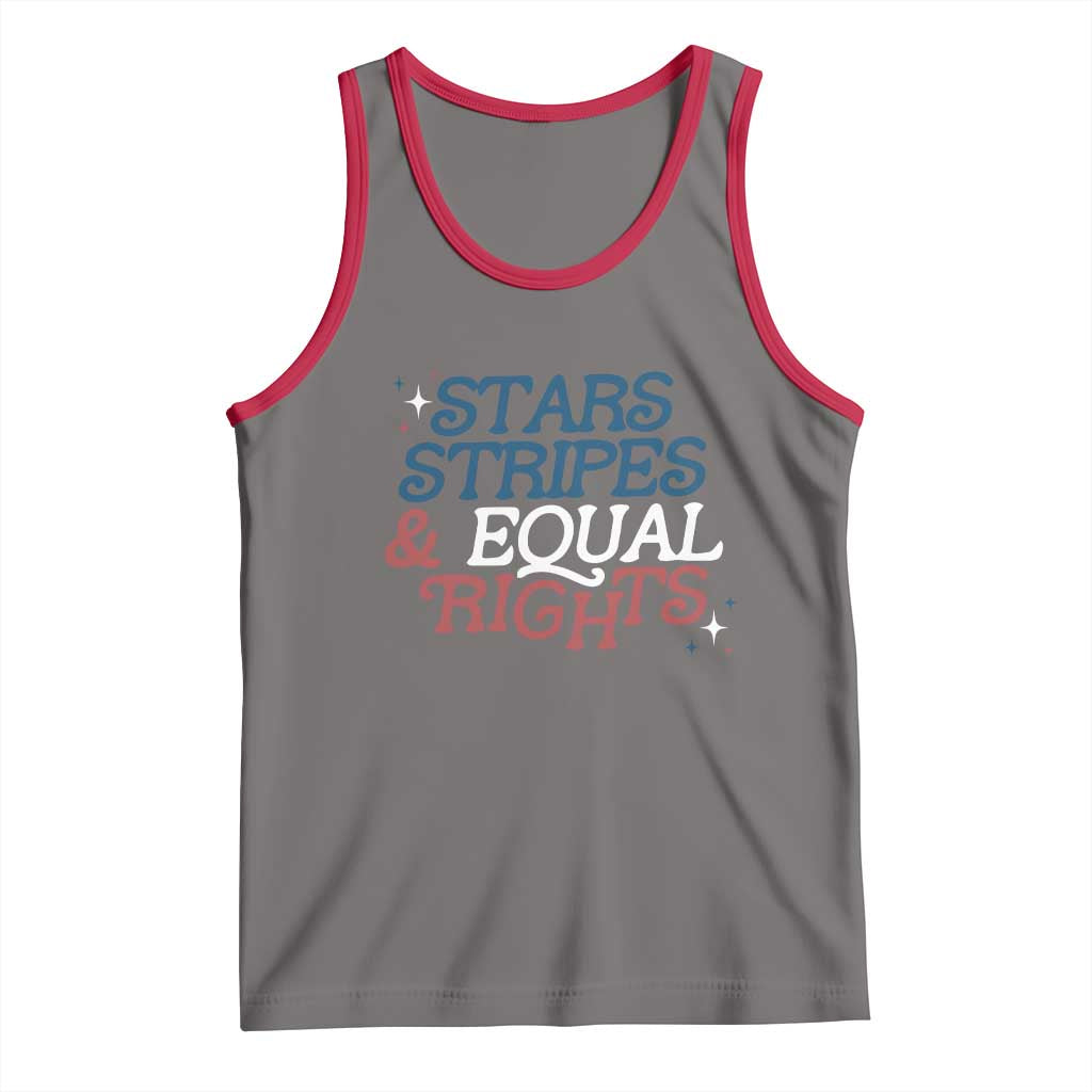 Stars Stripes And Equal Rights Tank Top 4th Of July Liberal American TS11 Deep Heather Red Print Your Wear