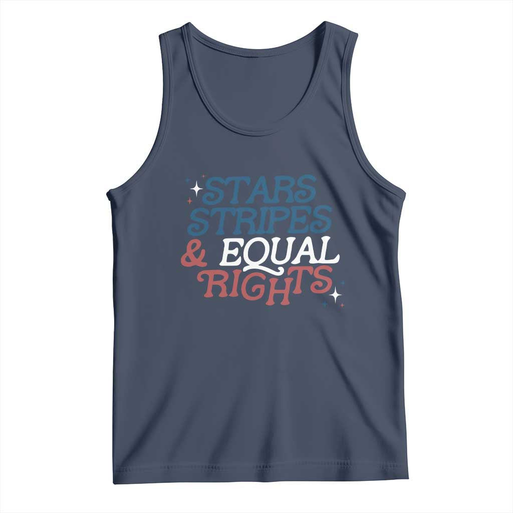 Stars Stripes And Equal Rights Tank Top 4th Of July Liberal American TS11 Navy Print Your Wear