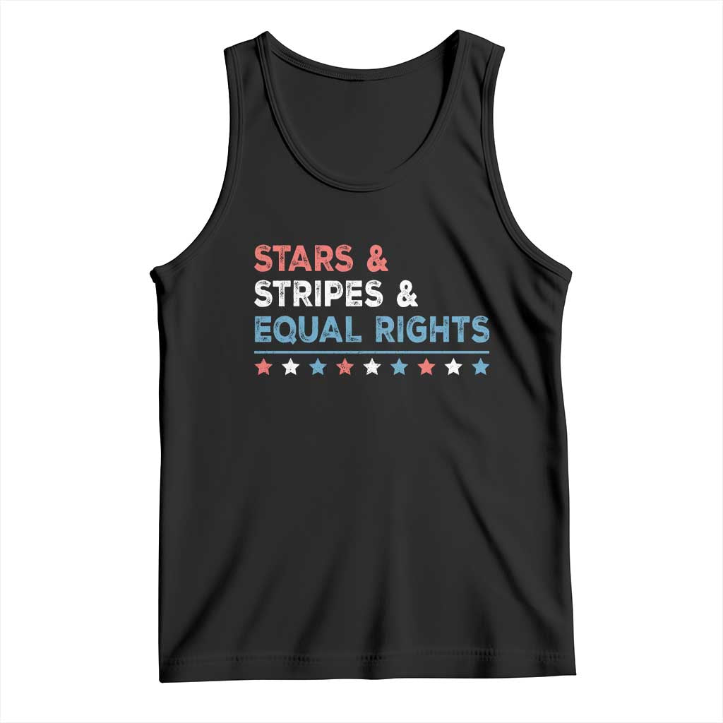 Stars Stripes And Equal Rights Tank Top 4th Of July Women's Rights TS11 Black Print Your Wear