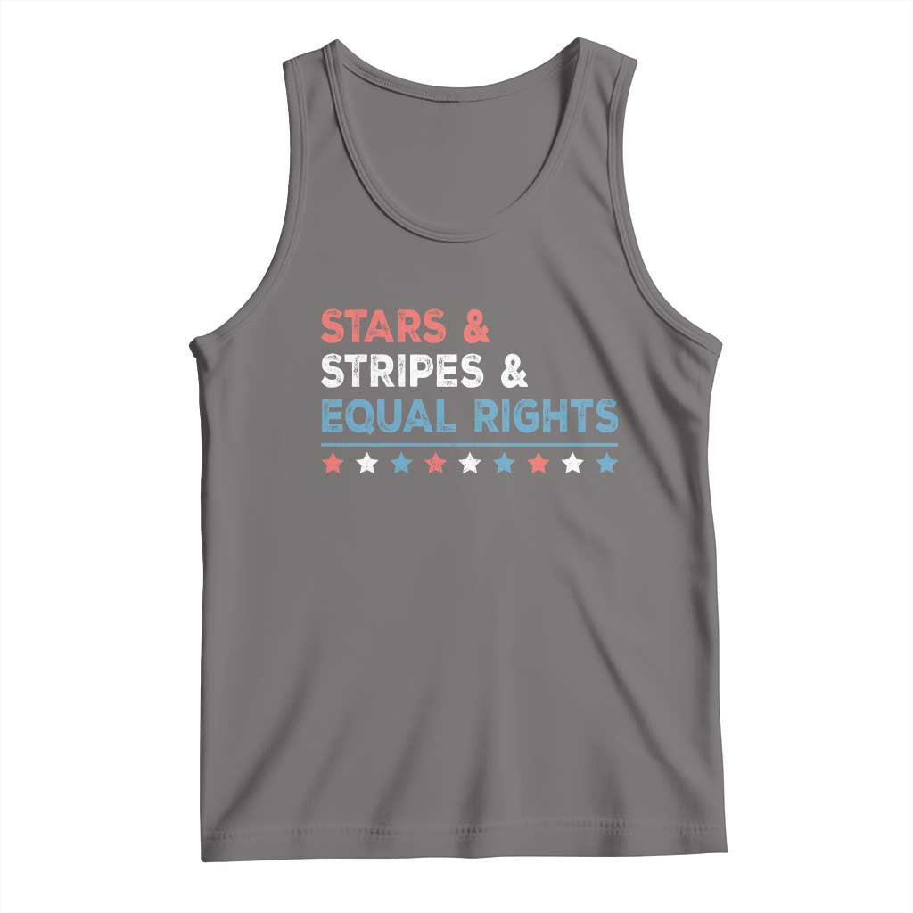 Stars Stripes And Equal Rights Tank Top 4th Of July Women's Rights TS11 Deep Heather Print Your Wear