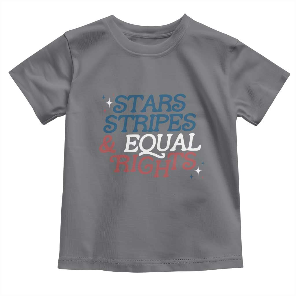 Stars Stripes And Equal Rights Toddler T Shirt 4th Of July Liberal American TS11 Charcoal Print Your Wear