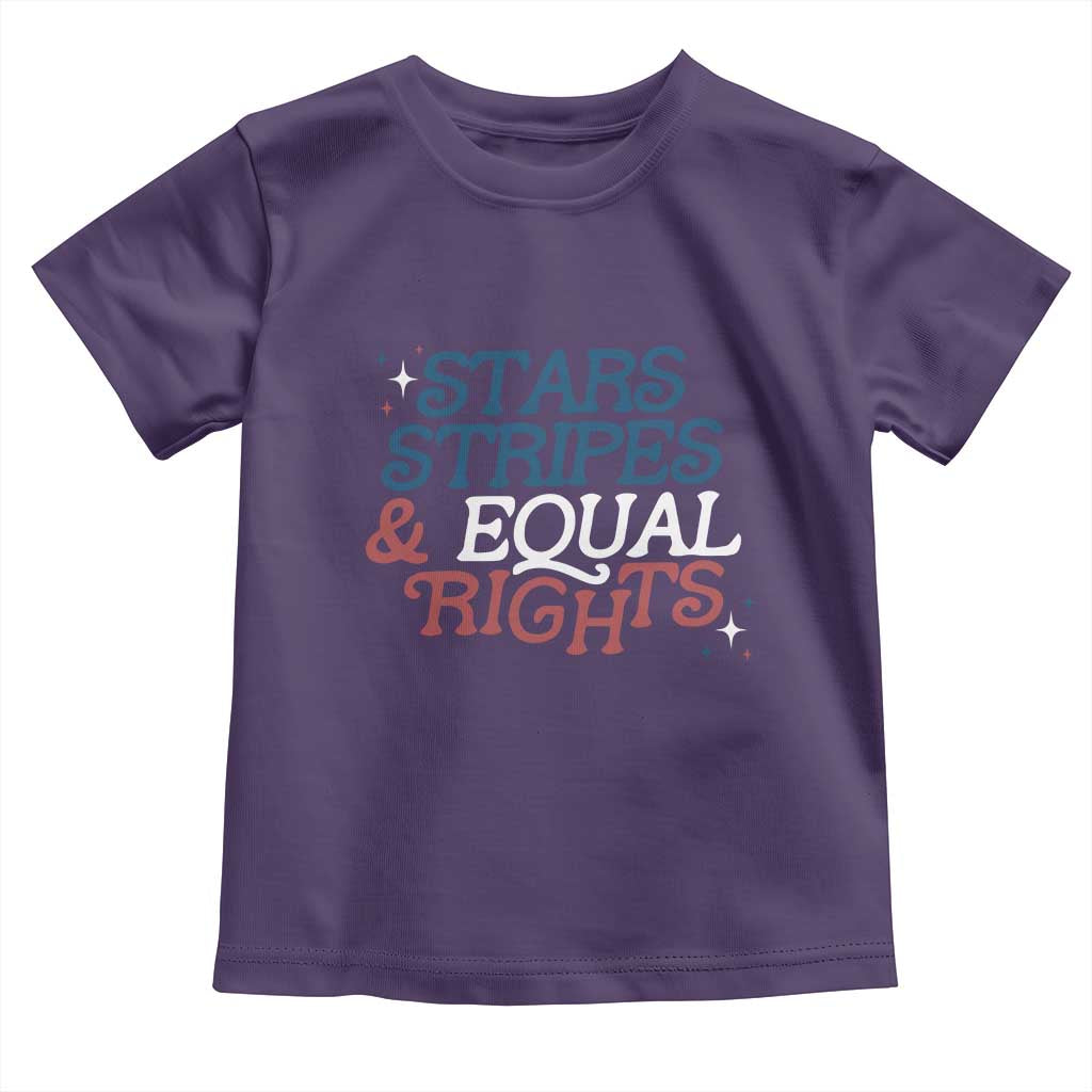 Stars Stripes And Equal Rights Toddler T Shirt 4th Of July Liberal American TS11 Purple Print Your Wear