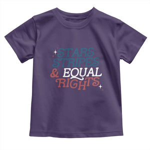 Stars Stripes And Equal Rights Toddler T Shirt 4th Of July Liberal American TS11 Purple Print Your Wear