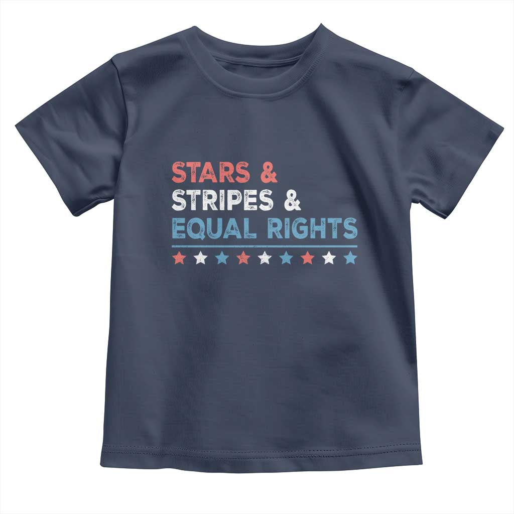 Stars Stripes And Equal Rights Toddler T Shirt 4th Of July Women's Rights TS11 Navy Print Your Wear