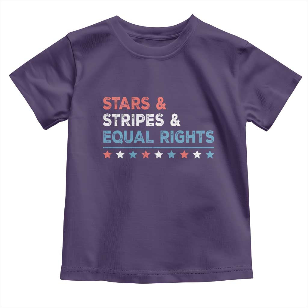 Stars Stripes And Equal Rights Toddler T Shirt 4th Of July Women's Rights TS11 Purple Print Your Wear