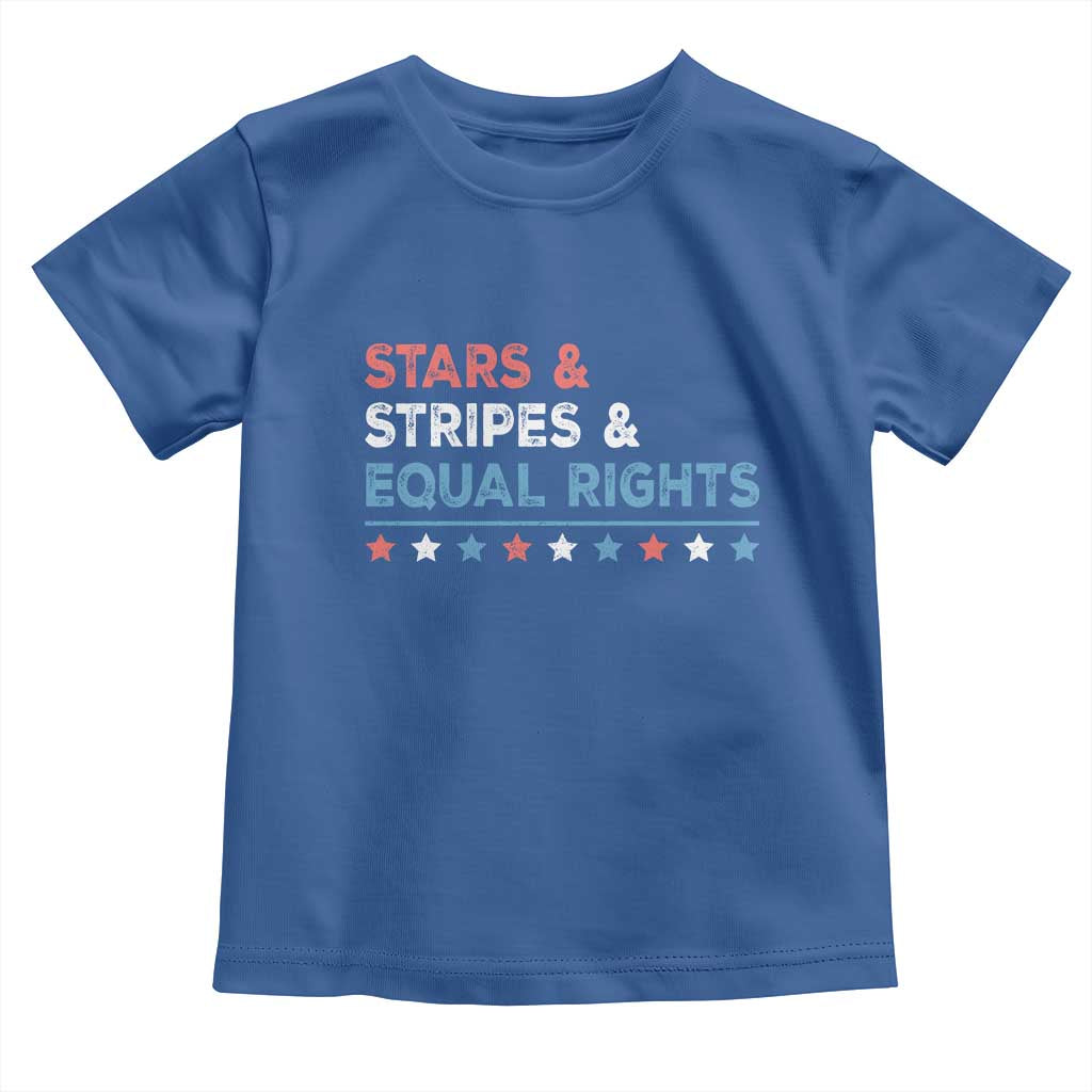 Stars Stripes And Equal Rights Toddler T Shirt 4th Of July Women's Rights TS11 Royal Blue Print Your Wear