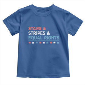 Stars Stripes And Equal Rights Toddler T Shirt 4th Of July Women's Rights TS11 Royal Blue Print Your Wear