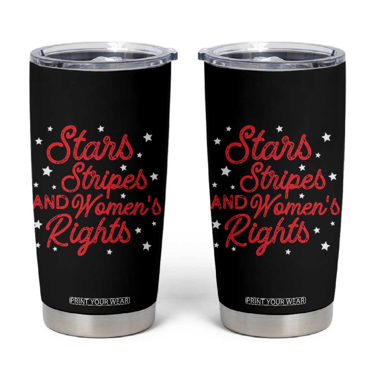 Stars Stripes And Equal Rights Tumbler Cup 4th Of July Patriotic TS10 Black Print Your Wear