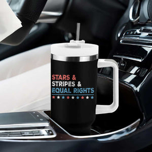 Stars Stripes And Equal Rights Tumbler With Handle 4th Of July Women's Rights TS11 Print Your Wear