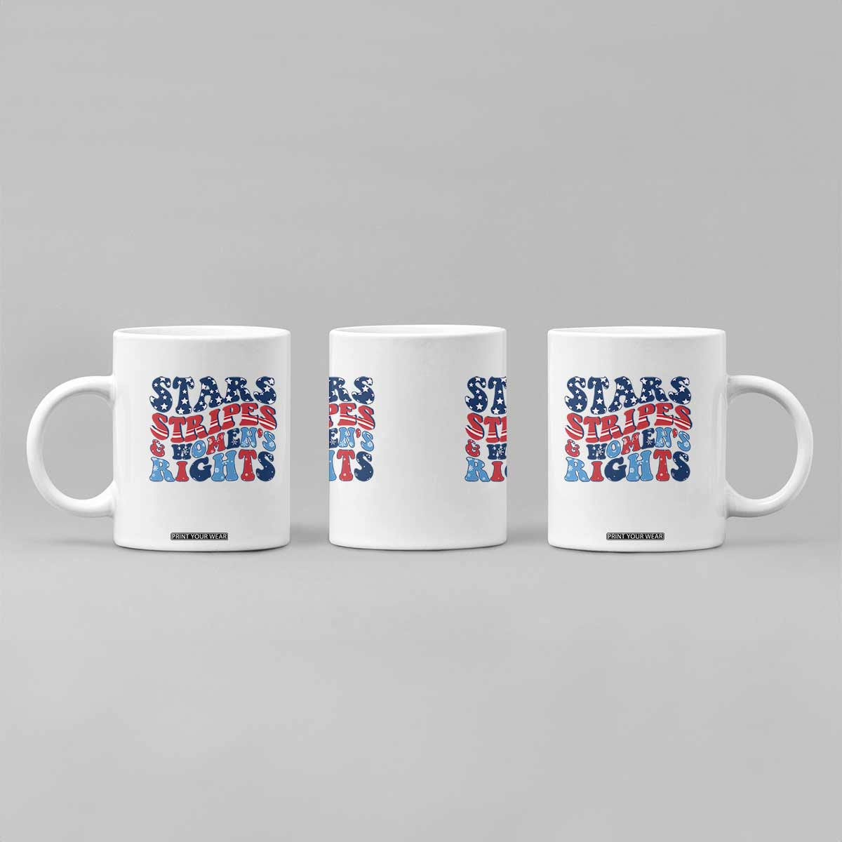 Stars Stripes And Women Rights Coffee Mug Groovy Retro 4th Of July TS10 Print Your Wear
