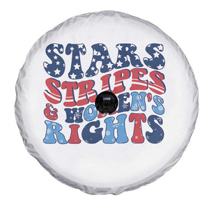 Stars Stripes And Women Rights Spare Tire Cover Groovy Retro 4th Of July TS10 Print Your Wear