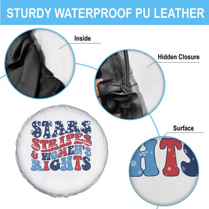 Stars Stripes And Women Rights Spare Tire Cover Groovy Retro 4th Of July TS10 Print Your Wear