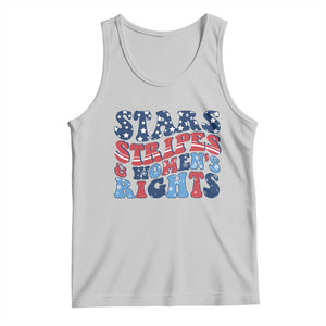 Stars Stripes And Women Rights Tank Top Groovy Retro 4th Of July TS10 Ash Print Your Wear