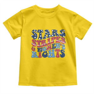 Stars Stripes And Women Rights Toddler T Shirt Groovy Retro 4th Of July TS10 Daisy Print Your Wear
