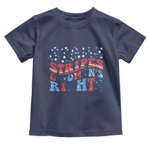 Stars Stripes And Women Rights Toddler T Shirt Groovy Retro 4th Of July TS10 Navy Print Your Wear