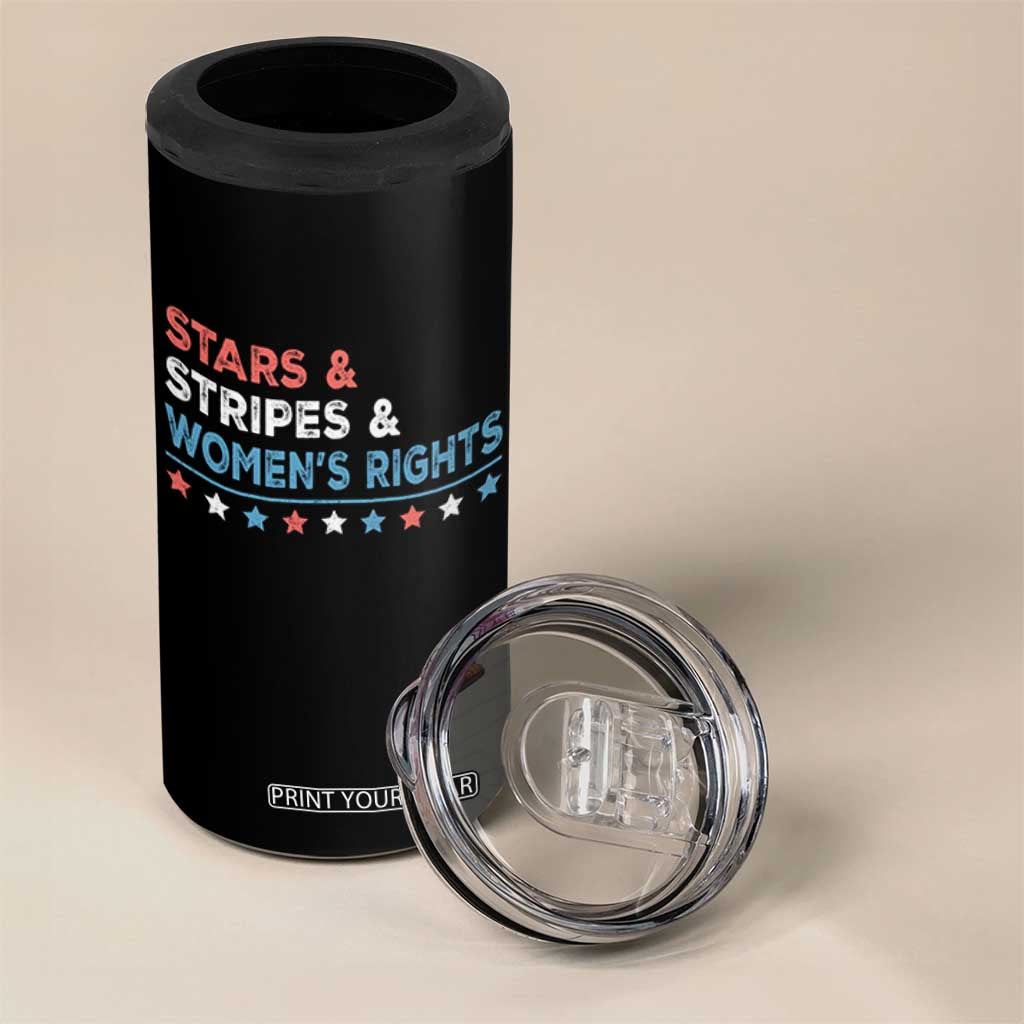 Stars Stripes And Women's Rights 4 in 1 Can Cooler Tumbler 4th Of July Equal Rights TS11 Print Your Wear
