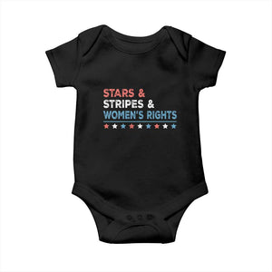 Stars Stripes And Women's Rights Baby Onesie 4th Of July Equal Rights TS11 Black Print Your Wear