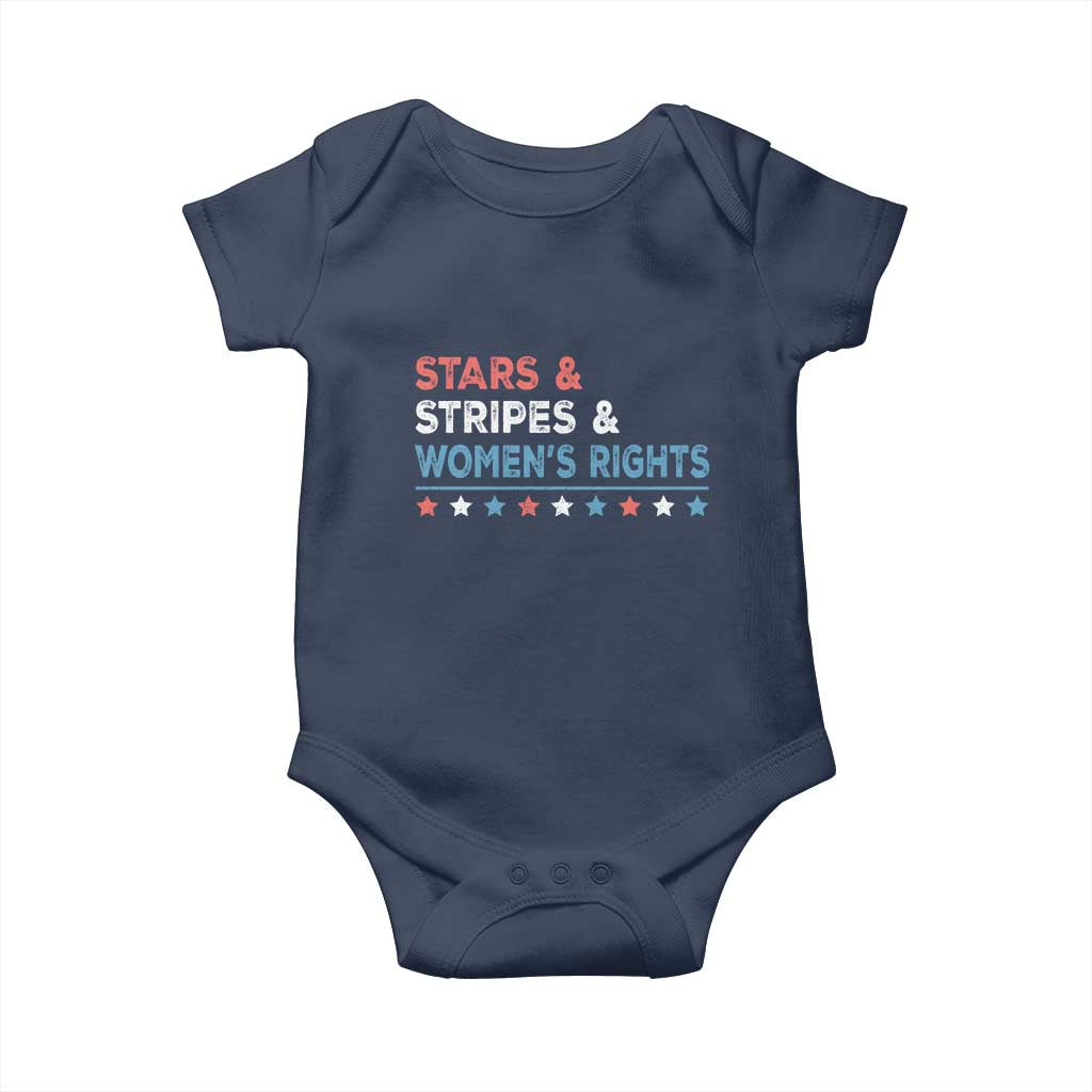 Stars Stripes And Women's Rights Baby Onesie 4th Of July Equal Rights TS11 Navy Print Your Wear
