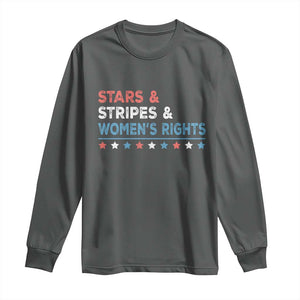 Stars Stripes And Women's Rights Long Sleeve Shirt 4th Of July Equal Rights TS11 Dark Heather Print Your Wear