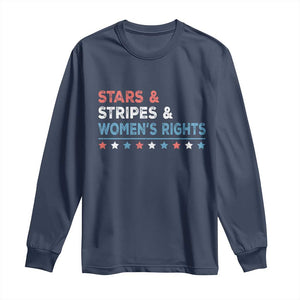 Stars Stripes And Women's Rights Long Sleeve Shirt 4th Of July Equal Rights TS11 Navy Print Your Wear