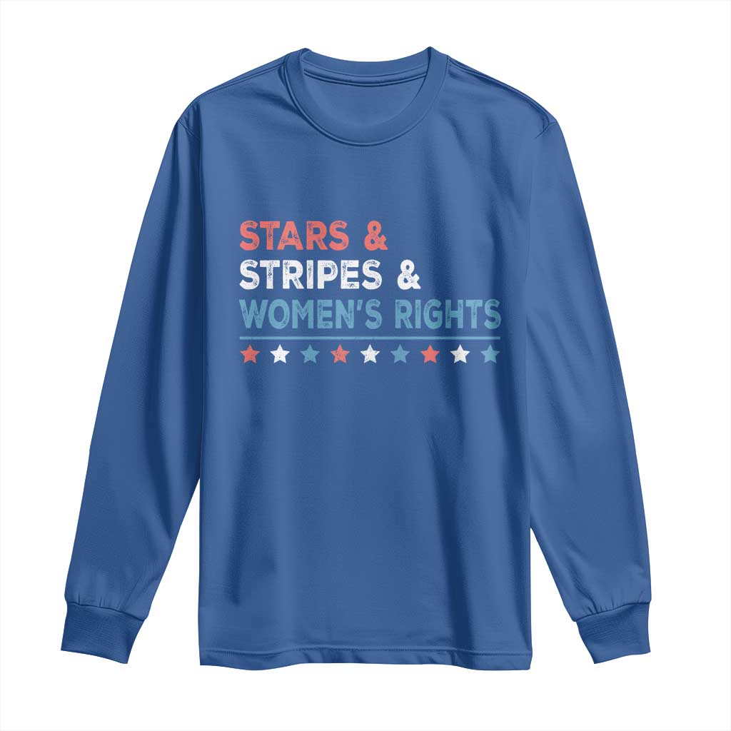 Stars Stripes And Women's Rights Long Sleeve Shirt 4th Of July Equal Rights TS11 Royal Blue Print Your Wear