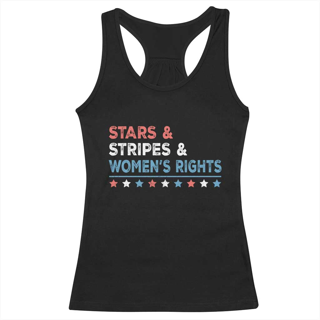 Stars Stripes And Women's Rights Racerback Tank Top 4th Of July Equal Rights TS11 Black Print Your Wear